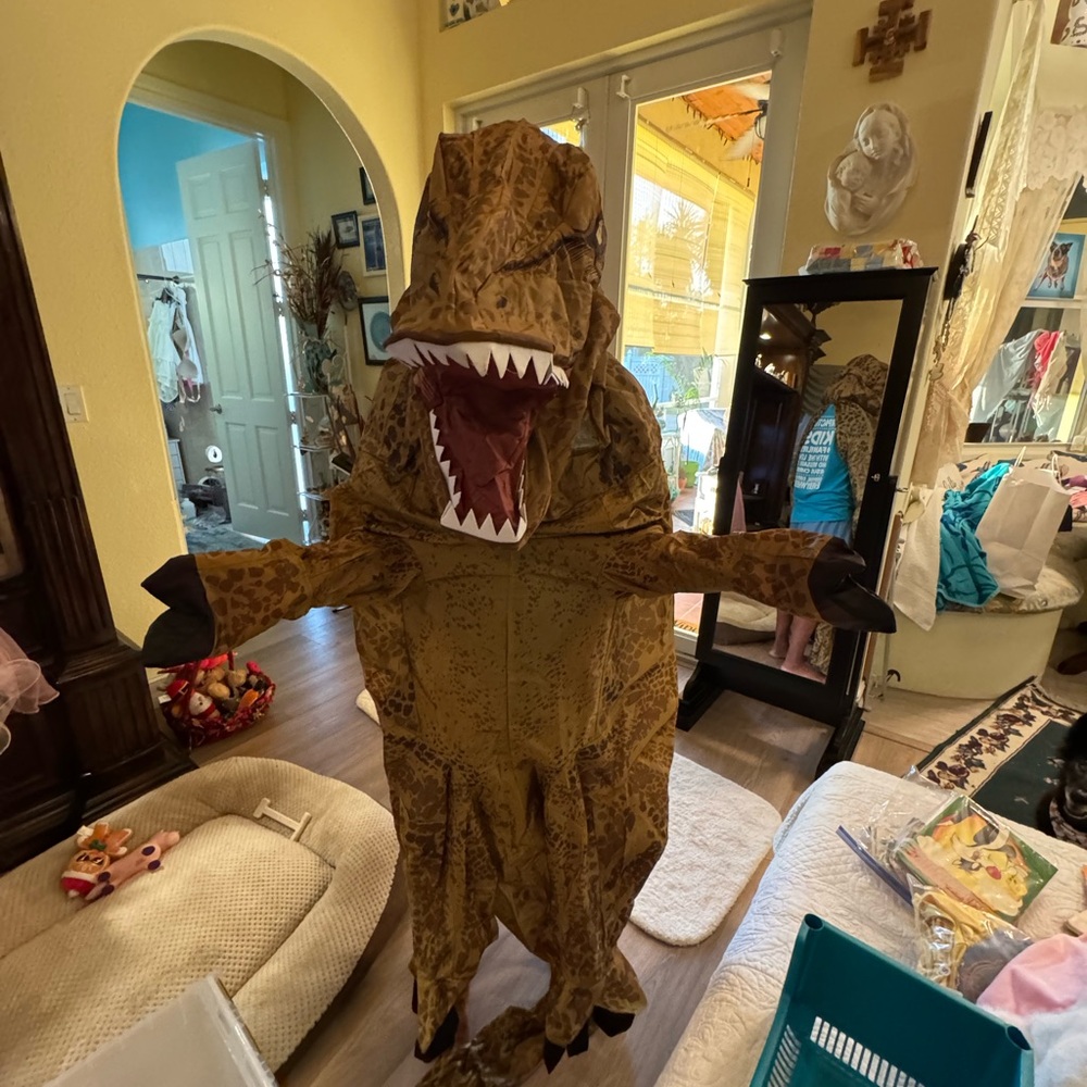 Kids Dinosaur Costume - Brown Jurassic Park new adult small kids large